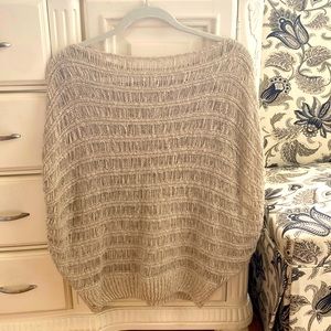 Nude smock like sweater. Cute and comfy.